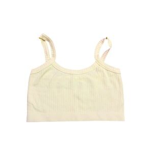 Buttercream yellow Ribbed Tank Crop Top